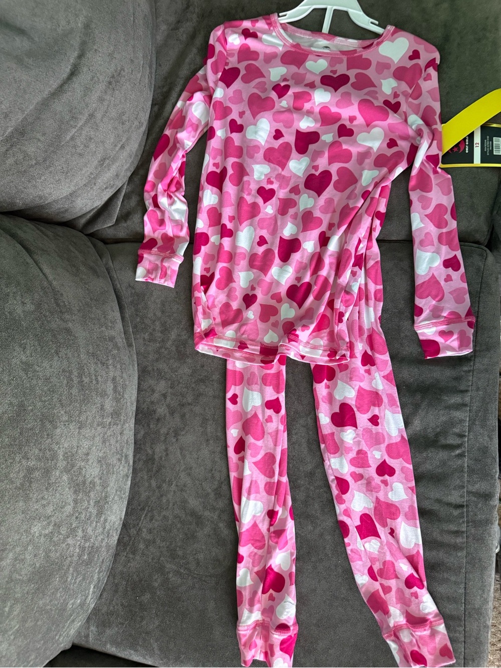 NWT Little Sleepies "Hearts & Crafts" Two-Piece Pajama Set girls size 12